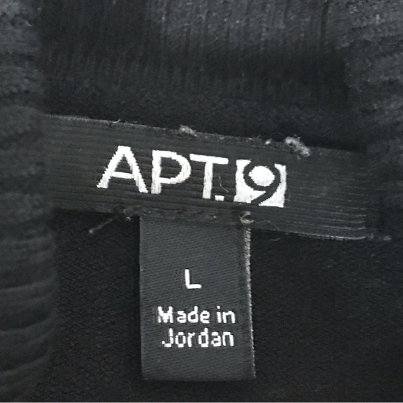 Apt 9 black turtle neck long sleeve top size Large - Picture 4 of 9